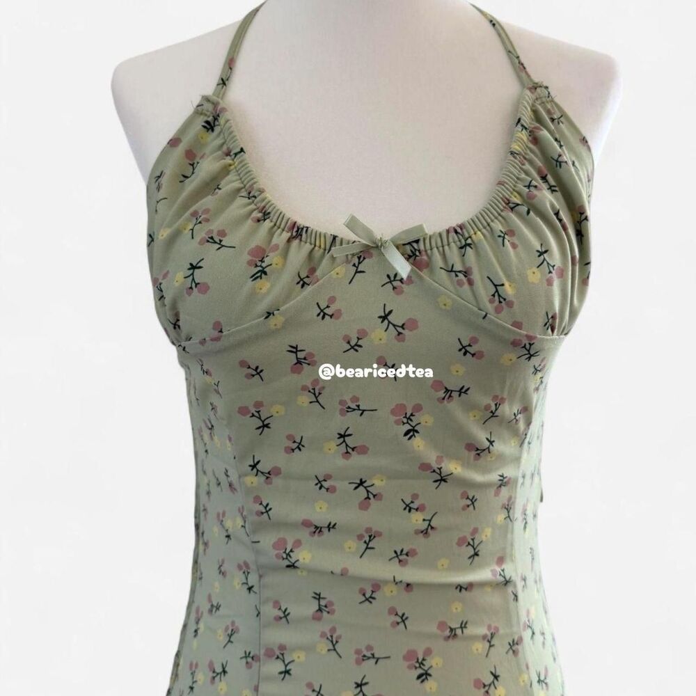 Floral Light Green Dress | Love You So Much by Cutecute Cottagecore Vacation